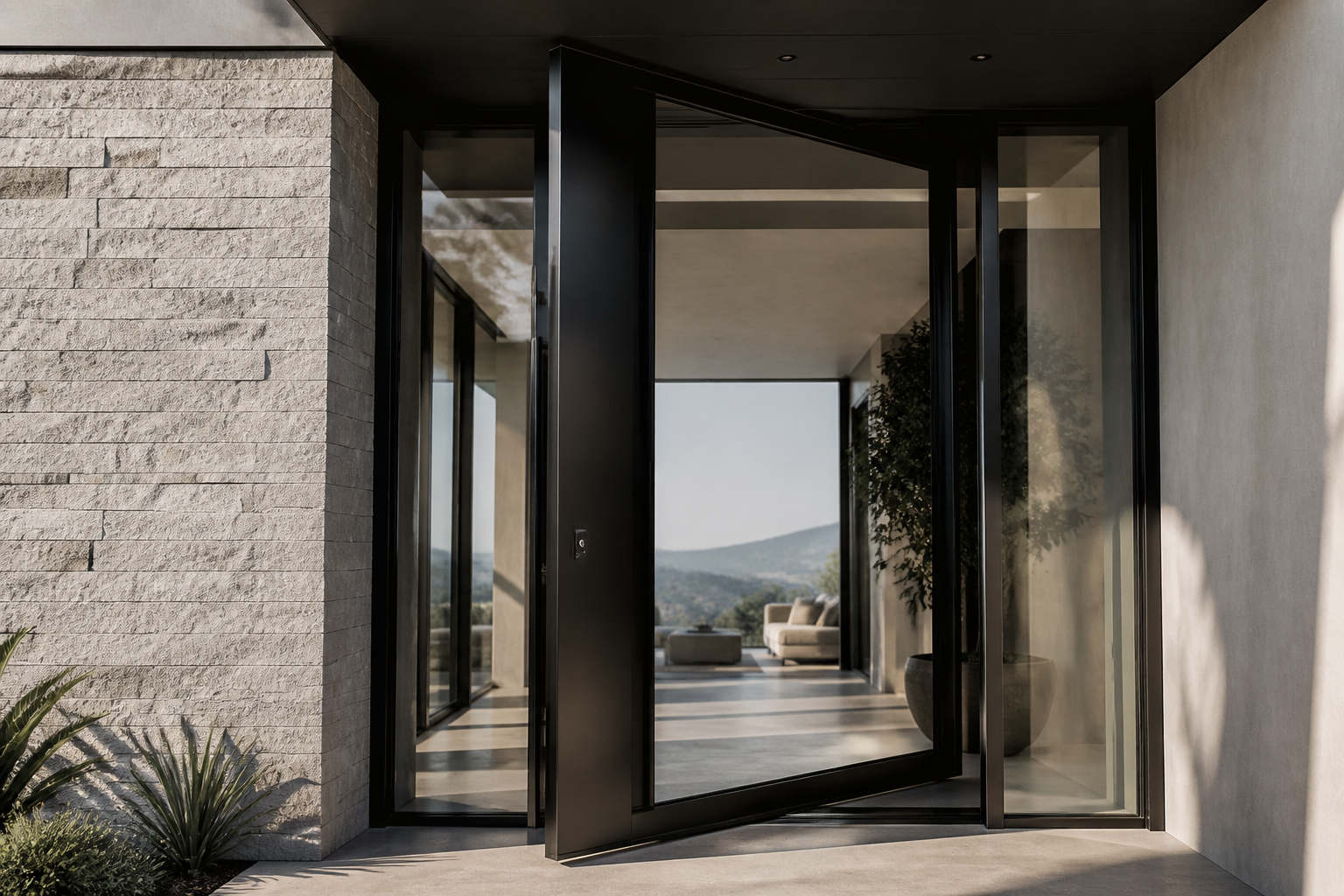 VLX 100 Pivot Door in Tampa, FL | TruePane Windows & Doors - detail 2